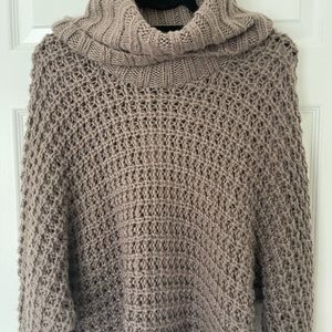 Oversized Cowl Neck Knit Dolman Sweater